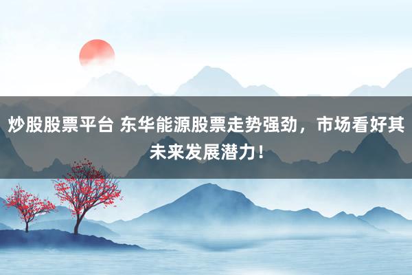 炒股股票平台 东华能源股票走势强劲，市场看好其未来发展潜力！