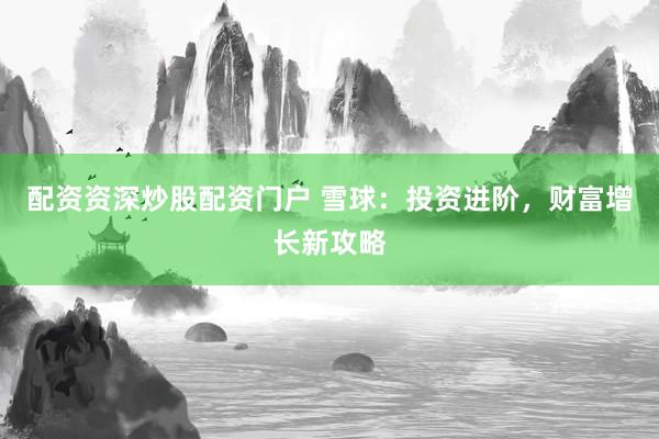 配资资深炒股配资门户 雪球：投资进阶，财富增长新攻略