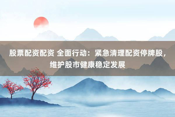 股票配资配资 全面行动：紧急清理配资停牌股，维护股市健康稳定发展