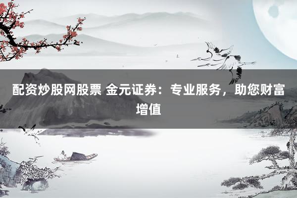 配资炒股网股票 金元证券：专业服务，助您财富增值